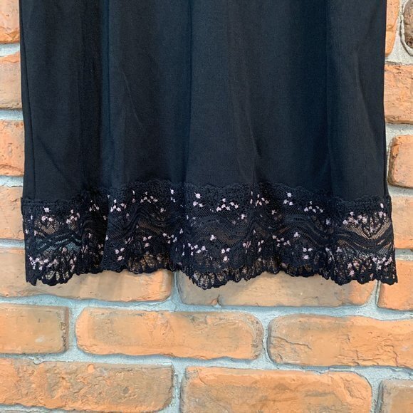 Nicole Miller Black Lace-Trim Midi Dress - Picture 3 of 5